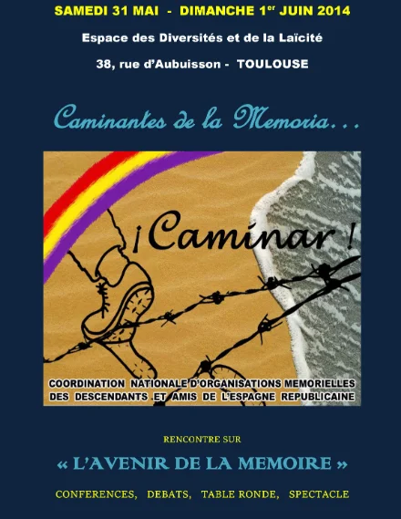 CONTENU DES JOURNÉES CAMINAR 2014 – L’AVENIR DE LA MEMOIRE